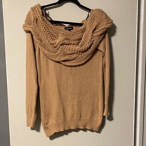 bebe Camel Cowl Neck Sweater